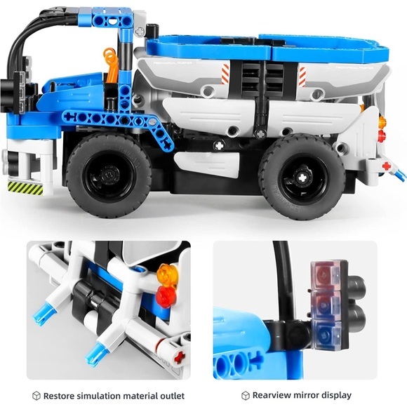 2 in 1 romote Control Technic Concrete MixerTruck Building STEM Learning Play - Picture 8 of 8